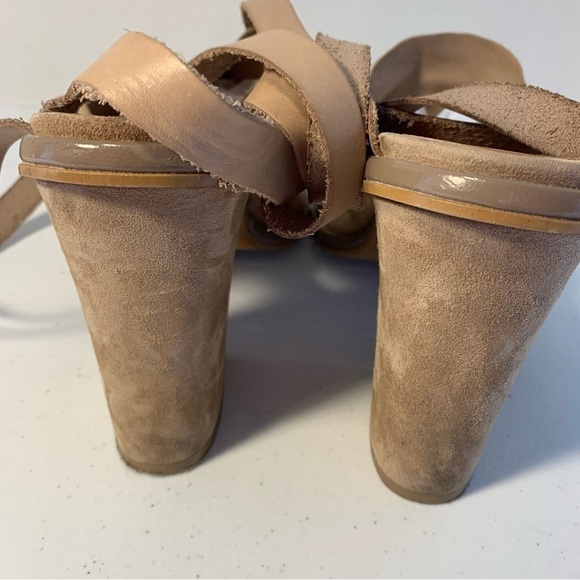 Free People See Ya There Heel Suede Wrap Sandal - Picture 9 of 11
